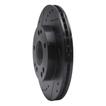 R1 Concepts R1 87-93 Mercedes-Benz 190E Front Left Drilled & Slotted Black Brake Rotor