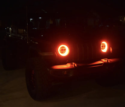 ORACLE Lighting Jeep Wrangler JL/Gladiator JT LED Surface Mount Headlight Halo Kit