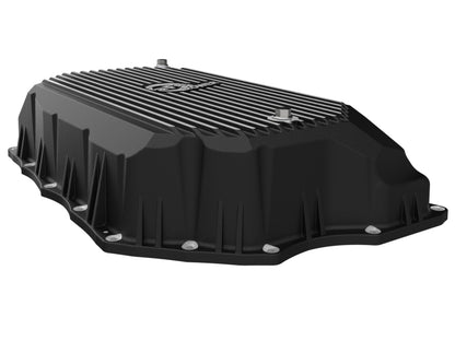 aFe 20-25 GM Diesel V8-6.6L L5P Transmission Pan w/ Machined Fins - Black