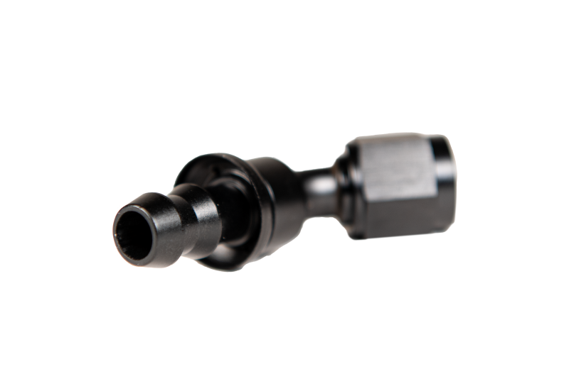 Fleece Performance Universal -6AN 45Deg to Hose Barb - Black