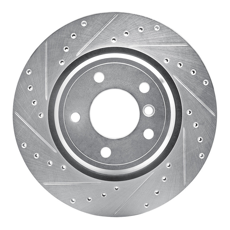 R1 Concepts R1 95-03 BMW Z8 Rear Left Drilled & Slotted Silver Brake Rotor