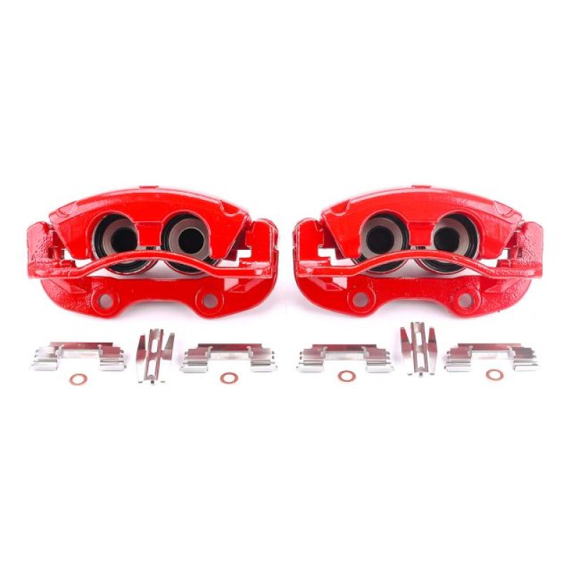 PowerStop Power Stop 02-06 Cadillac Escalade Rear Red Calipers w/Brackets - Pair