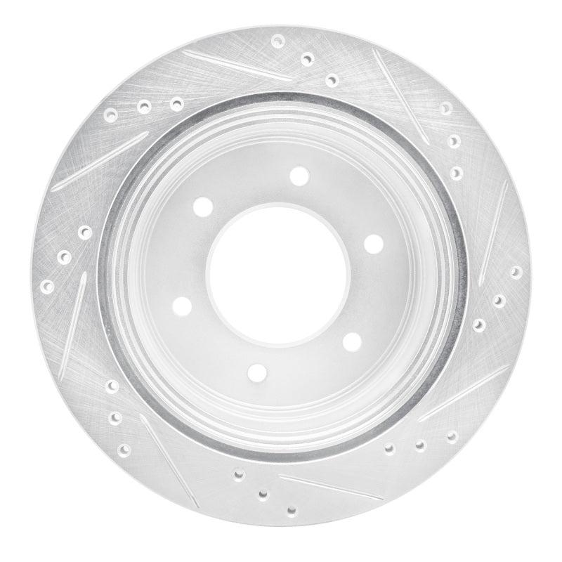 R1 Concepts R1 15-17 Mitsubishi Montero Limited (Mexico) Rear Left Drilled & Slotted Silver Brake Rotor