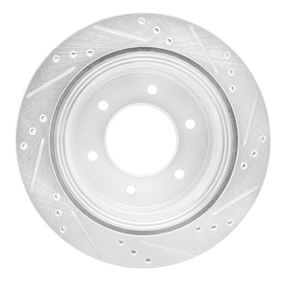 R1 Concepts R1 15-17 Mitsubishi Montero Limited (Mexico) Rear Left Drilled & Slotted Silver Brake Rotor