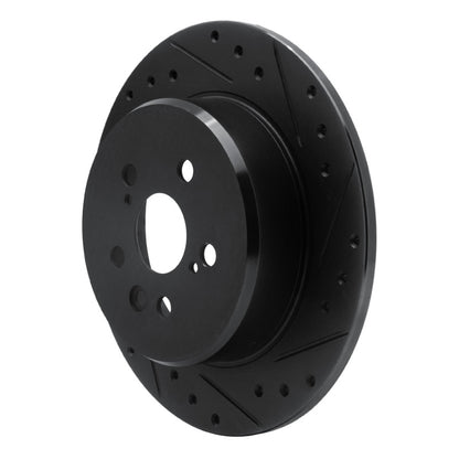 R1 Concepts R1 90-93 Toyota Celica Rear Right Drilled & Slotted Black Brake Rotor