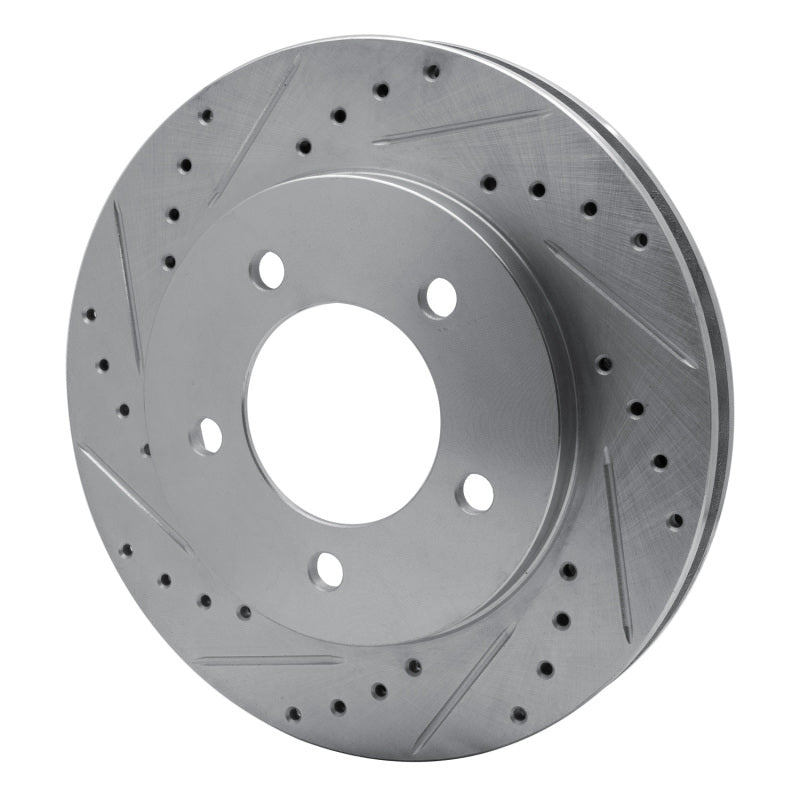 R1 Concepts R1 97-02 Ford Expedition Front Left Drilled & Slotted Silver Brake Rotor