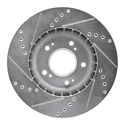 R1 Concepts R1 04-11 Mitsubishi Endeavor Front Right Drilled & Slotted Silver Brake Rotor