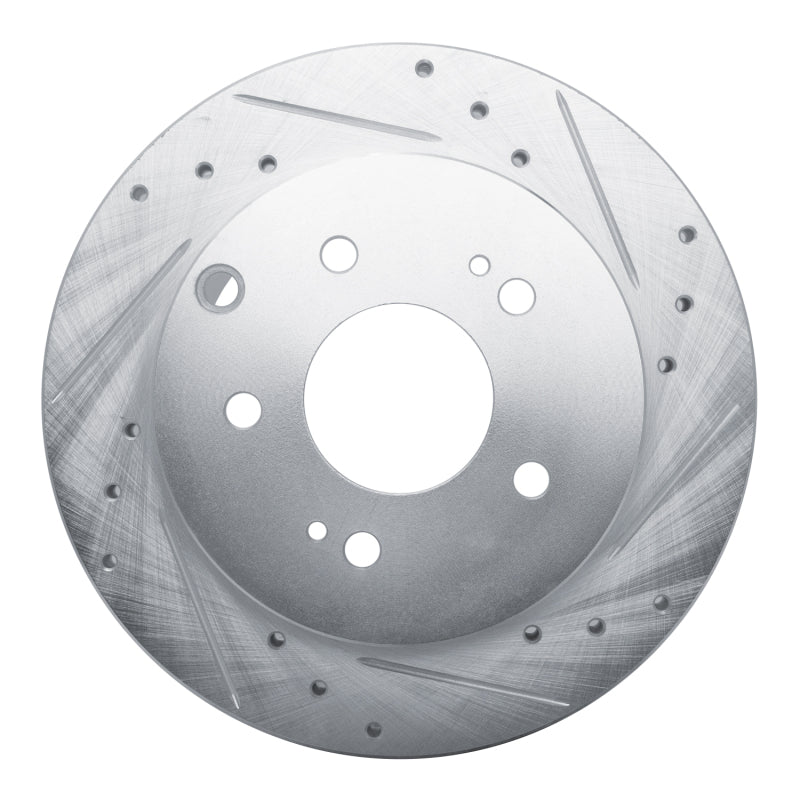 R1 Concepts R1 06-12 Mitsubishi Eclipse Rear Right Drilled & Slotted Silver Brake Rotor