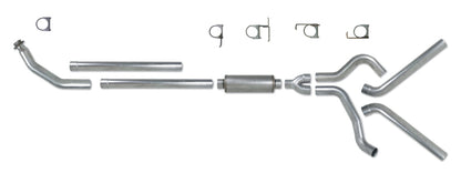 Diamond Eye Performance Diamond Eye KIT 4in Turbo Back DUAL AL: 94-02 DODGE CUMMINS 5.9L