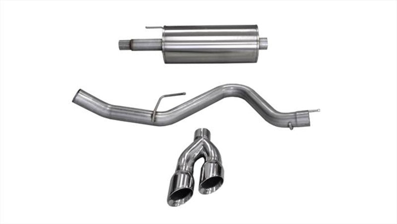 CORSA Performance Corsa 15-20 Ford F-150 5.0L V8 (Super Crew Cab) Polished Sport Single Side Dual 4in Tips CB Exhaust