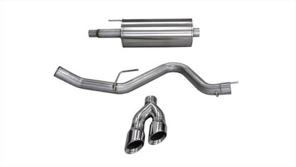 CORSA Performance Corsa 15-20 Ford F-150 5.0L V8 (Super Crew Cab) Polished Sport Single Side Dual 4in Tips CB Exhaust