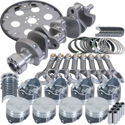 Eagle Chevy 305 1Pc 3.480in Crank 5.700in I-Beam Rods 3.766in Pistons 168 Tooth FP Balanced Assembly