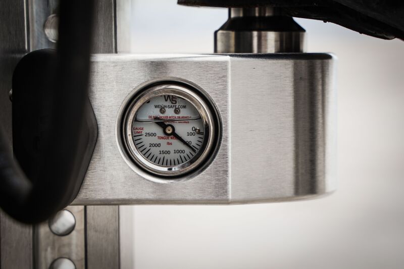 Weigh Safe 6in Drop Hitch w/Built-in Scale & 3in Shank (10K/21K GTWR) w/WS05 - Aluminum