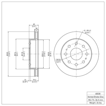 DFC 99-20 Cadillac DeVille Front GeoSPEC Coated Rotor