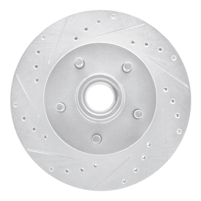 R1 Concepts R1 83-92 Chevrolet G20 Front Left Drilled & Slotted Silver Brake Rotor