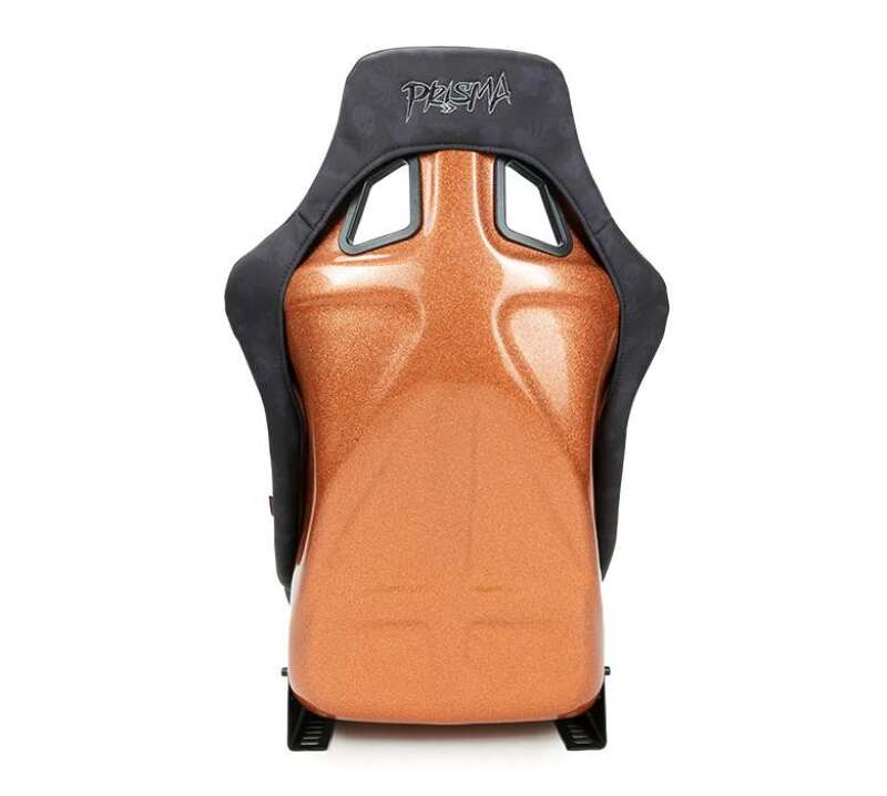 NRG FRP Bucket Seat (Large) Prisma Edition w/ Orange Pearlized Back - Spooky Edition (Spiders/Bats)