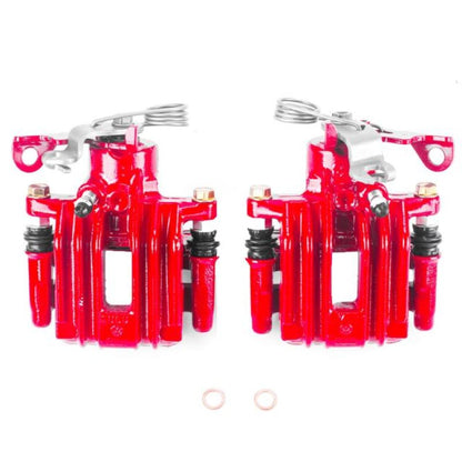 PowerStop Power Stop 98-01 Audi A4 Rear Red Calipers w/Brackets - Pair