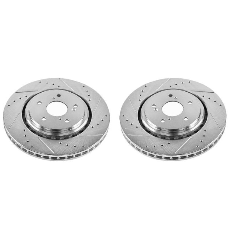 PowerStop Power Stop 14-16 Acura MDX Front Evolution Drilled & Slotted Rotors - Pair
