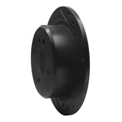R1 Concepts R1 84-91 BMW 325I (USA/Canada) Rear Right Drilled & Slotted Black Brake Rotor