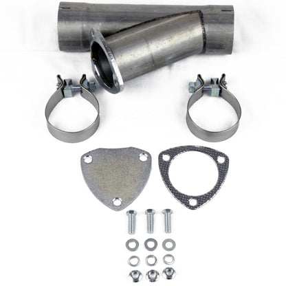 Granatelli Motor Sports Granatelli 5.0in Aluminized Mild Steel Manual Exhaust Cutout w/Slip Fit/Band Clamp
