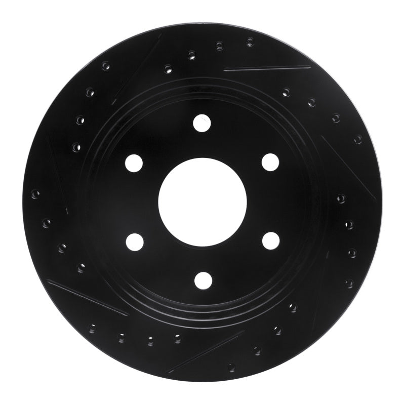R1 Concepts R1 1988-2000 Cadillac Escalade Front Right Drilled & Slotted Black Brake Rotor