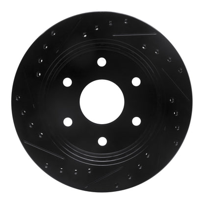 R1 Concepts R1 1988-2000 Cadillac Escalade Front Right Drilled & Slotted Black Brake Rotor