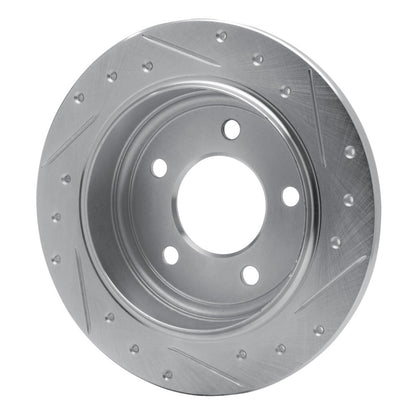 R1 Concepts R1 93-04 Chrysler 300M Rear Left Drilled & Slotted Silver Brake Rotor