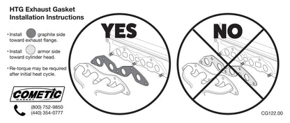 Cometic Gasket Cometic Oldsmobile 400/425/455 .094in HTG Exhaust Gasket Set - 1.920in x 1.550in Rectangular Ports