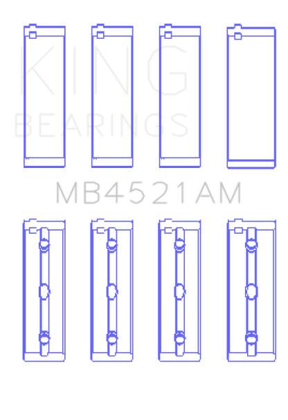King Engine Bearings Mercedes Benz M 272.911 / M 272.920 (Size 1.0) Crankshaft Main Bearing Set