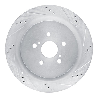 R1 Concepts R1 16-22 Lexus RX350 Rear Right Drilled & Slotted Silver Brake Rotor