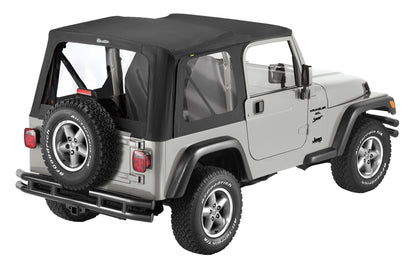 Bestop 03-06 Jeep Wrangler TJ Replace A-Top (Blk Diamond Sailcloth Clear Windows No Door Skins )