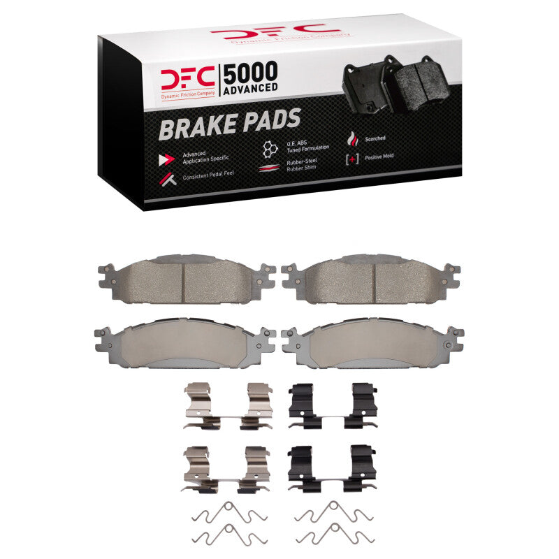 DFC 09-10 Ford Flex Front 5000 Advanced Ceramic Brake Pads and Hardware Kit