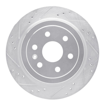 R1 Concepts R1 10-16 Cadillac SRX Rear Left Drilled & Slotted Silver Brake Rotor