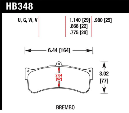 Hawk Performance Hawk Motorsports Performance 0.98in Pad Thickness DTC-70 Race Brake Pads
