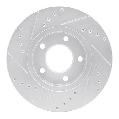 R1 Concepts R1 01-07 Chrysler Voyager Front Right Drilled & Slotted Silver Brake Rotor