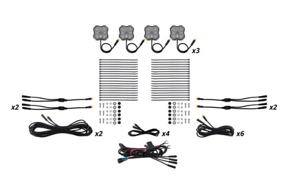 Diode Dynamics Rock Light - Red/White - M8 12-Pack