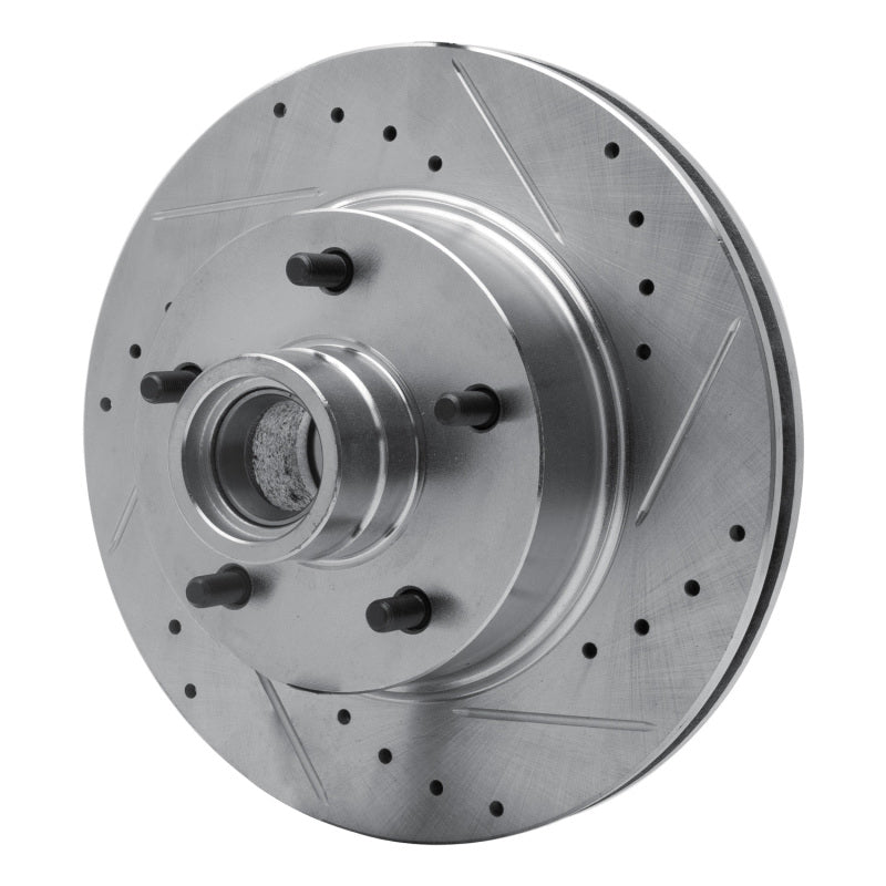 R1 Concepts R1 70-81 Buick Skylark Front Right Drilled & Slotted Silver Brake Rotor
