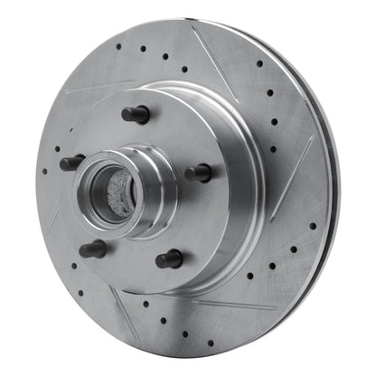 R1 Concepts R1 70-81 Buick Skylark Front Right Drilled & Slotted Silver Brake Rotor