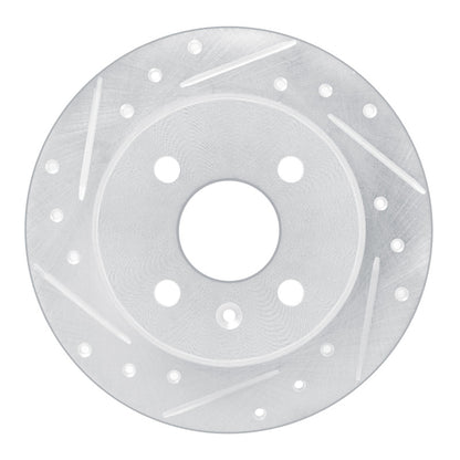 R1 Concepts R1 00-05 Chevrolet ASTRA (Mexico) Rear Left Drilled & Slotted Silver Brake Rotor