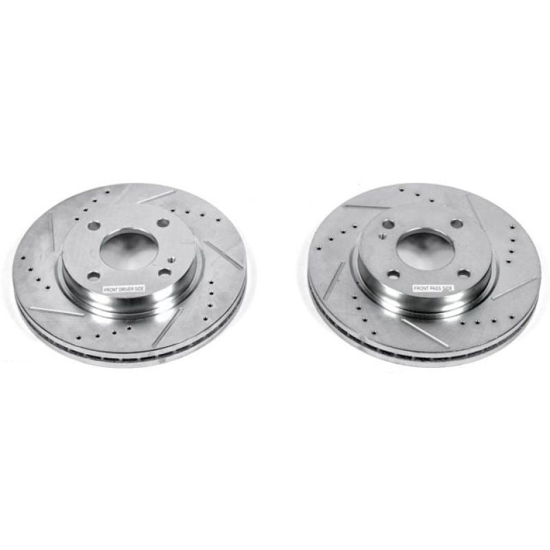 PowerStop Power Stop 11-19 Ford Fiesta Front Evolution Drilled & Slotted Rotors - Pair