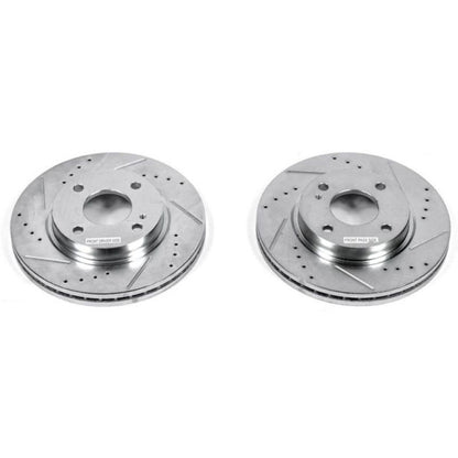PowerStop Power Stop 11-19 Ford Fiesta Front Evolution Drilled & Slotted Rotors - Pair