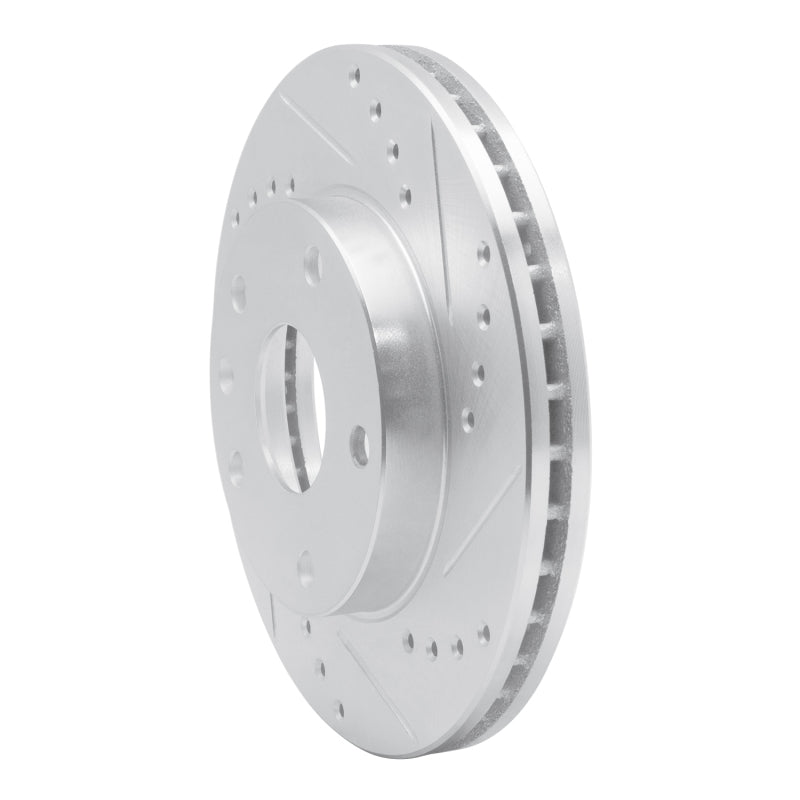 R1 Concepts R1 99-02 Daewoo Leganza Front Right Drilled & Slotted Silver Brake Rotor