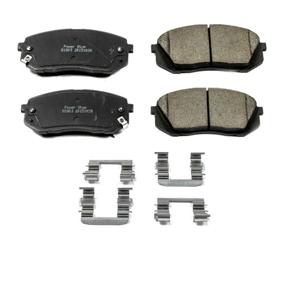 PowerStop Power Stop 15-16 Hyundai Sonata Front Z17 Evolution Ceramic Brake Pads w/Hardware