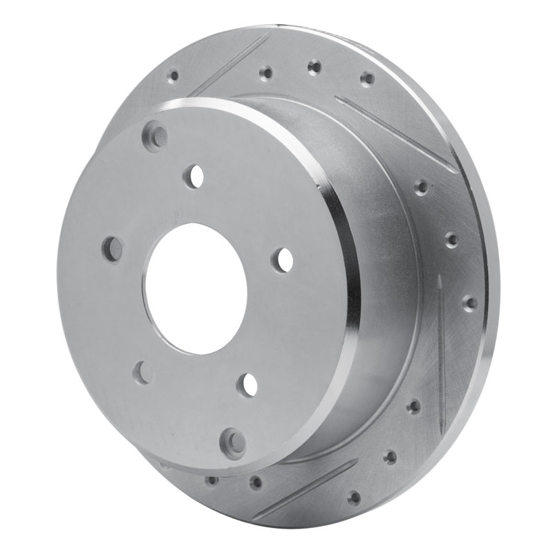 R1 Concepts R1 04-04 Pontiac GTO Rear Left Drilled & Slotted Silver Brake Rotor