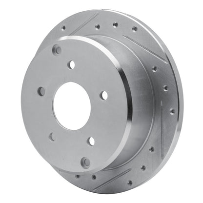 R1 Concepts R1 04-04 Pontiac GTO Rear Left Drilled & Slotted Silver Brake Rotor