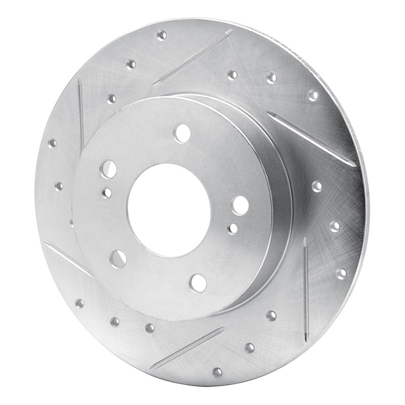 R1 Concepts R1 94-04 Infiniti I30 Rear Left Drilled & Slotted Silver Brake Rotor