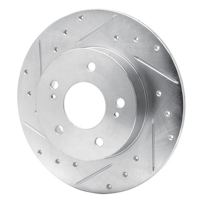 R1 Concepts R1 94-04 Infiniti I30 Rear Left Drilled & Slotted Silver Brake Rotor