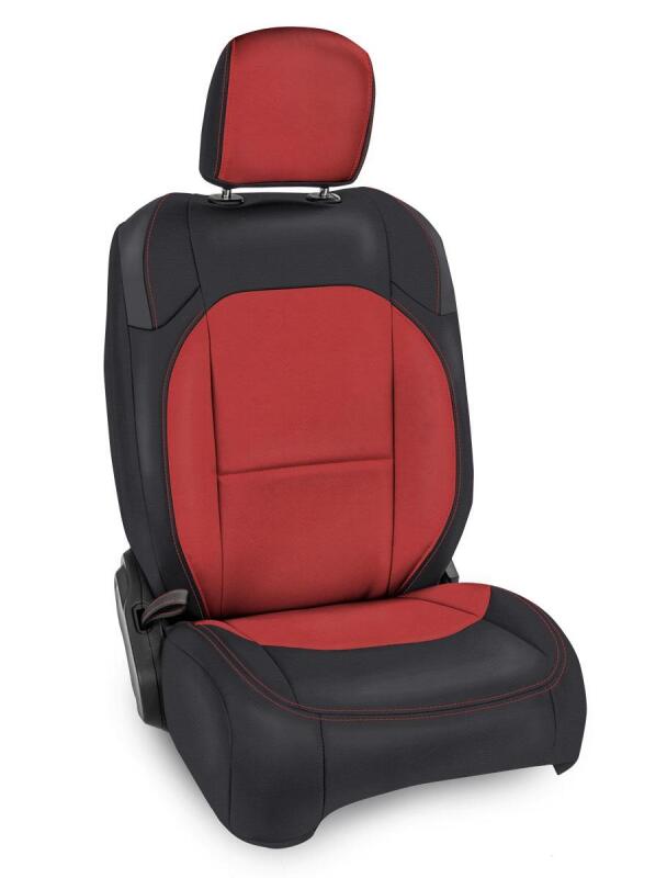 PRP Seats PRP 2018+ Jeep Wrangler JL/2 door/Rubicon Front Seat Covers (Pair) - Black/Red