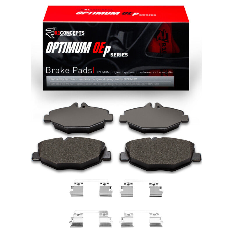 R1 Concepts R1 03-09 Mercedes-Benz E350 Front Optimum OE Pads & Hardware Kit