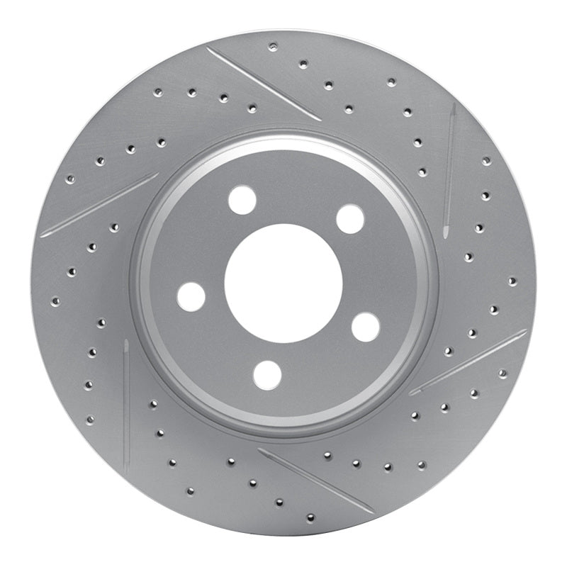 R1 Concepts R1 06-08 Jaguar S-Type Rear Right Drilled & Slotted Geo-Carbon Rotor